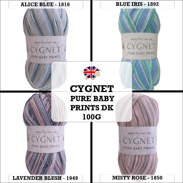 Cygnet - Pure Baby Prints DK 100g - Image 2