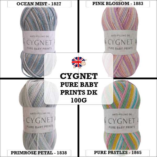 Cygnet - Pure Baby Prints DK 100g - Image 3