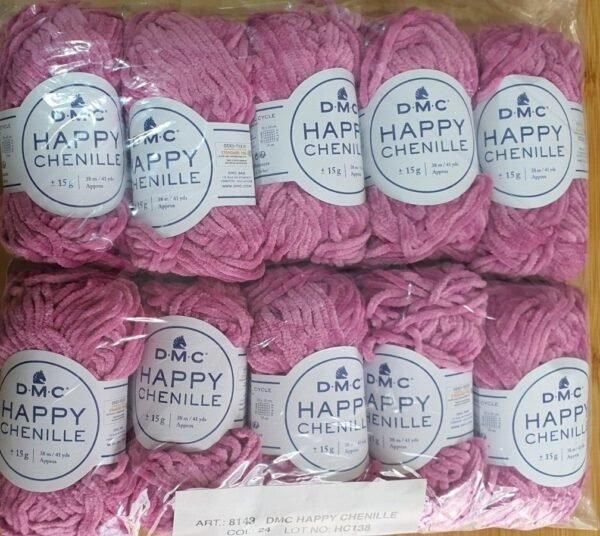 DMC Happy Chenille 10 x 15g Shade 24 Raspberry