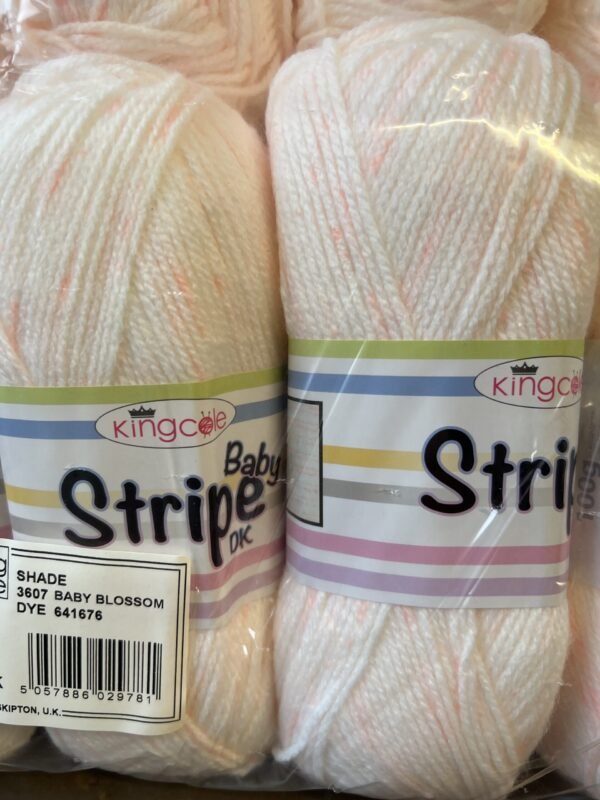 6 x 100g King Cole Baby Stripe Dk - Image 3