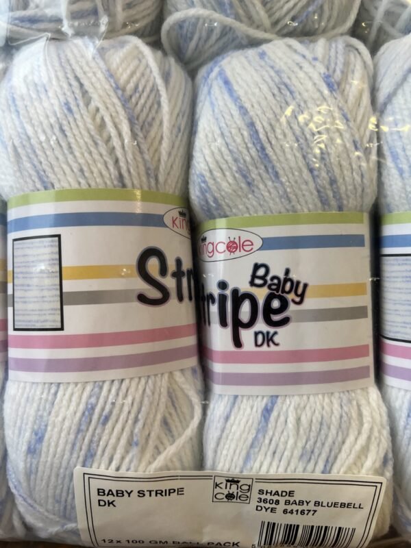 6 x 100g King Cole Baby Stripe Dk - Image 4
