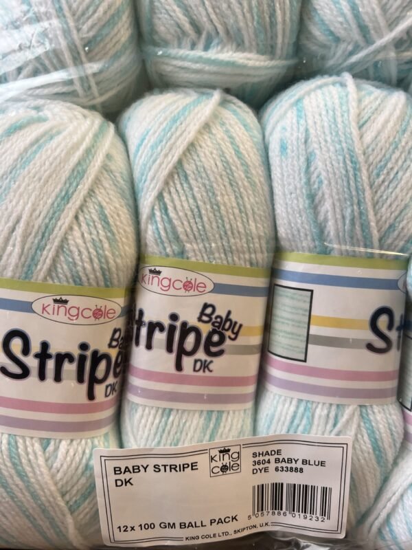 6 x 100g King Cole Baby Stripe Dk - Image 6